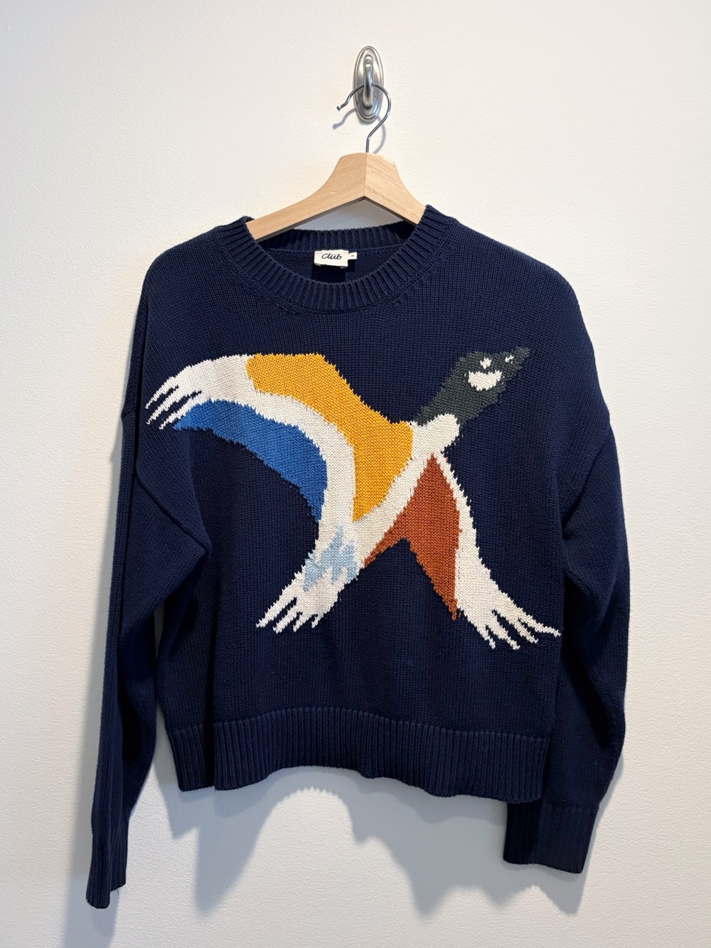 Beymen Club || Mallard Crewneck Sweater Cotton Knit Blue Small